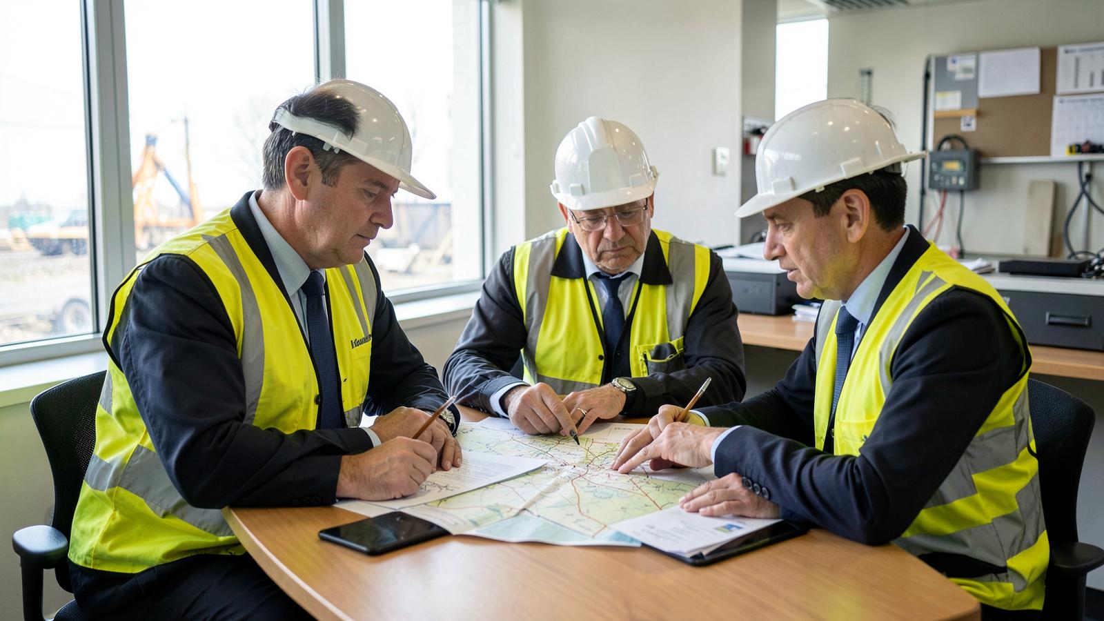 Investment and mining partners in a working meeting