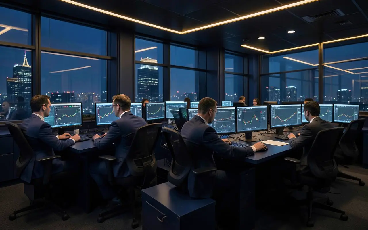 Commodity trading desk of the type through which Singapore buyers structure metals purchases