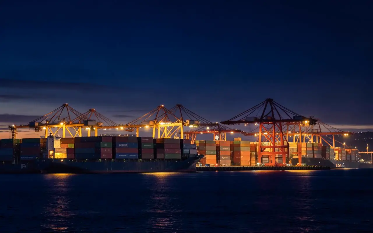United States container port handling imported industrial and critical mineral cargoes